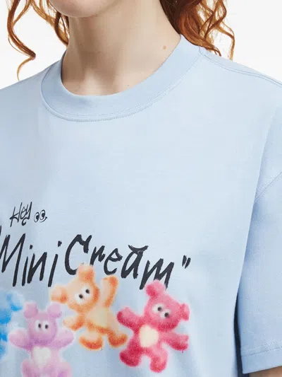 Mini Cream Cotton T-shirt In Multi