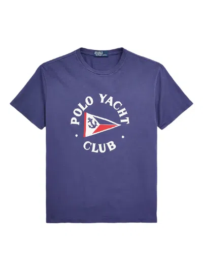 Polo Ralph Lauren Polo Yacht Club Cotton T-shirt In Blue