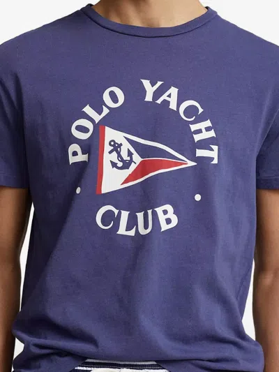 Polo Ralph Lauren Polo Yacht Club Cotton T-shirt In Blue