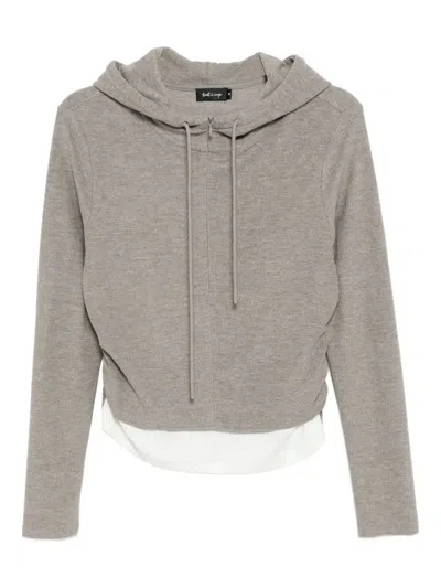 Tout A Coup Zip-up Hoodie And Skirt Set In Gray
