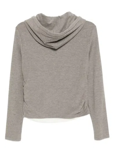 Tout A Coup Zip-up Hoodie And Skirt Set In Gray