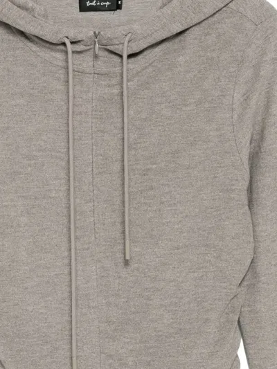 Tout A Coup Zip-up Hoodie And Skirt Set In Gray