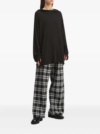 B+ab Hooded Check-print Set In Animal Print