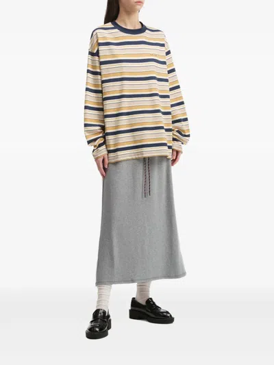 Tout A Coup Drawstring Midi Skirt In Multi