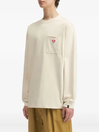 Fingercroxx Heart-detail Long-sleeve Sweatshirt In Neutral