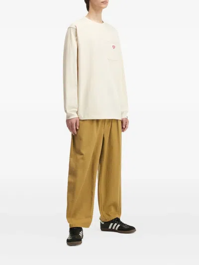 Fingercroxx Heart-detail Long-sleeve Sweatshirt In Neutral