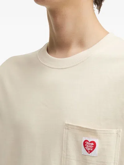 Fingercroxx Heart-detail Long-sleeve Sweatshirt In Neutral