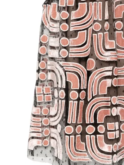 几何形印花马甲