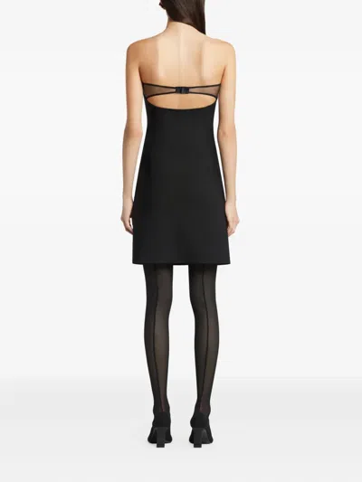 Courrèges Bustiere Lingerie Jersey Dress Woman Black In Black