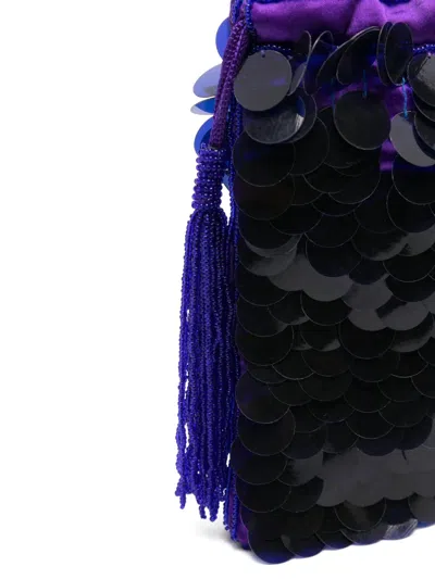 P.a.r.o.s.h Sequin-embellished Shoulder Bag In Black