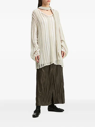 B+ab Open-knit Sweater In Neutral