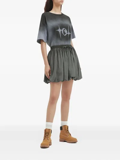 Mini Cream Ombré Graphic-print T-shirt In Gray