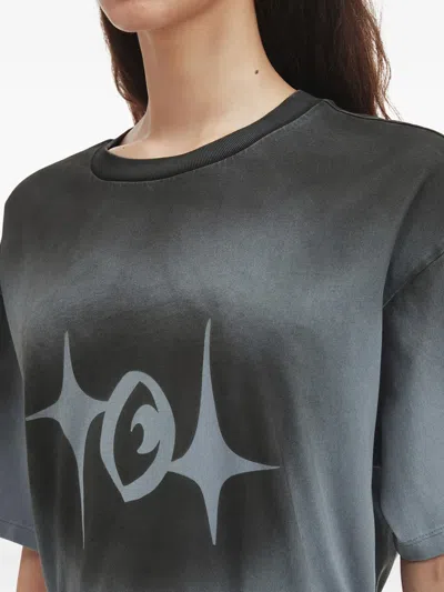 Mini Cream Ombré Graphic-print T-shirt In Gray