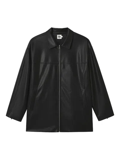 正面拉链拼接夹克