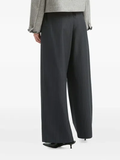 B+ab Stripe-pattern Trousers In Gray