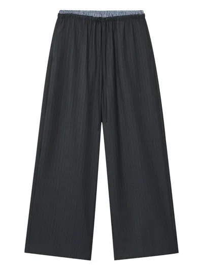 B+ab Stripe-pattern Trousers In Gray