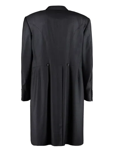 Canali Rounded Lapel-collar Tailcoat In Black