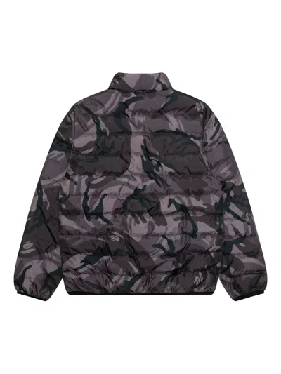 Aape By A Bathing Ape Camouflage-pattern Reversible Padded Jacket In Black