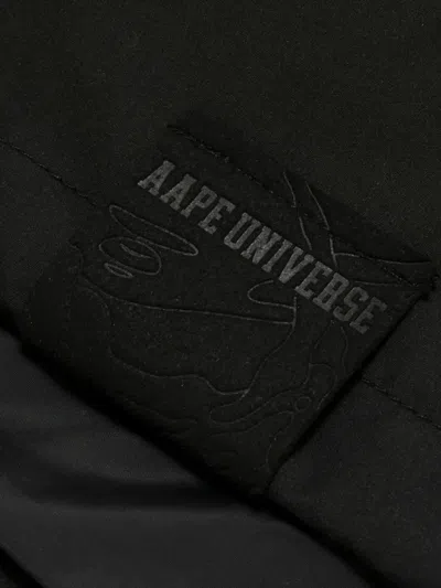 Aape By A Bathing Ape Camouflage-pattern Reversible Padded Jacket In Black