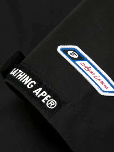 Aape By A Bathing Ape Camouflage-pattern Reversible Padded Jacket In Black