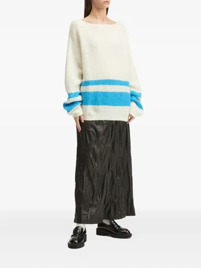 Tout A Coup Boat-neck Sweater In White