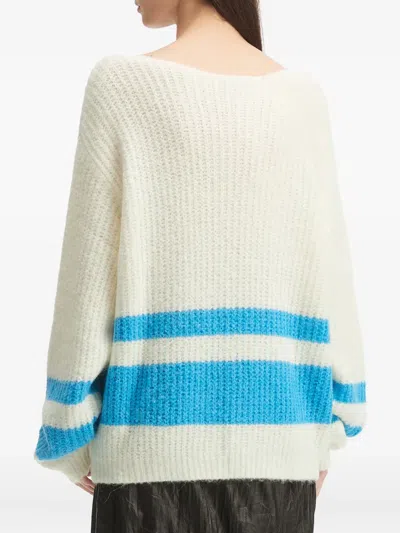 Tout A Coup Boat-neck Sweater In White
