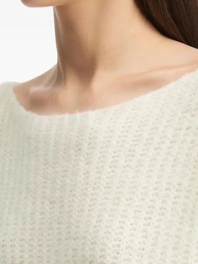 Tout A Coup Boat-neck Sweater In White