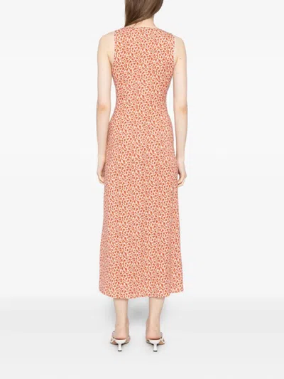 Reformation Brayden Floral-print Stretch-jersey Midi Dress In Pink