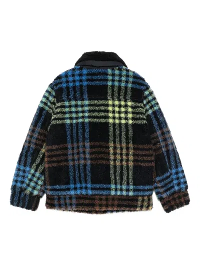 Scotch & Soda Checked Sherpa Jacket In Multi