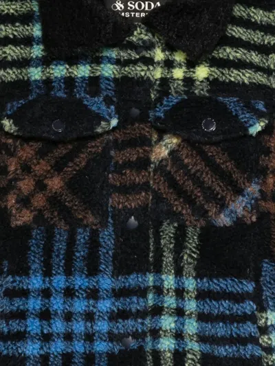 Scotch & Soda Checked Sherpa Jacket In Multi