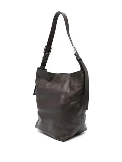 P.a.r.o.s.h Buckle-fastening Leather Shoulder Bag In Brown