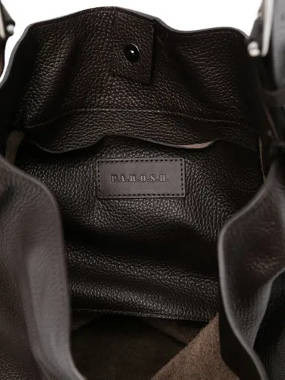 P.a.r.o.s.h Buckle-fastening Leather Shoulder Bag In Brown