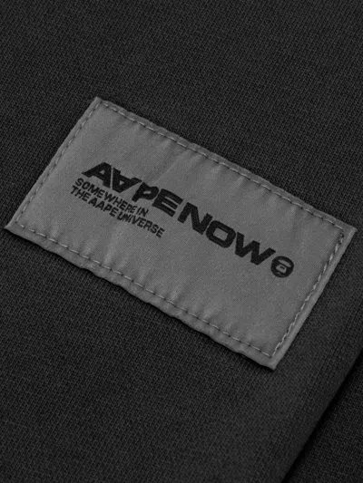 Aape By A Bathing Ape Logo-patch Cuffed Track Pants In Black