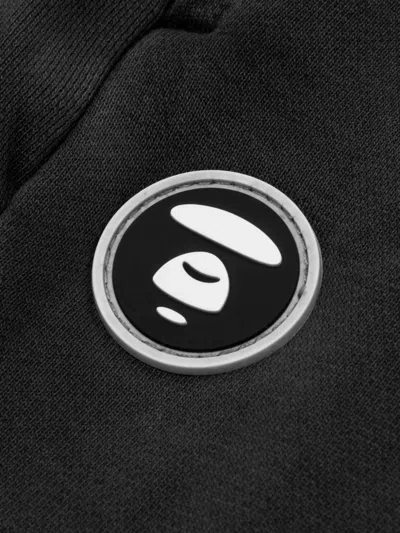 Aape By A Bathing Ape Logo-patch Cuffed Track Pants In Black