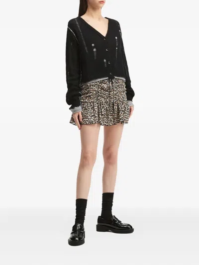 B+ab Leopard-print Ruffled Skirt In Neutral