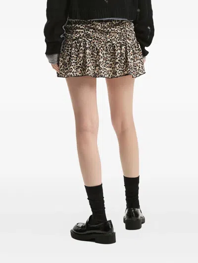 B+ab Leopard-print Ruffled Skirt In Neutral