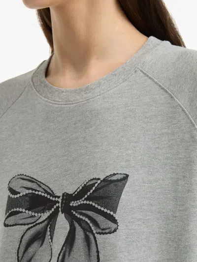 B+ab Bow-print Sweatshirt In Gray