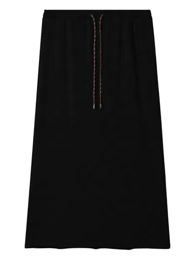 Tout A Coup Drawstring Midi Skirt In Black