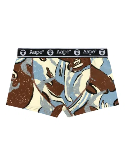 Aape By A Bathing Ape Elasticated Abstract-print Boxer In Multi