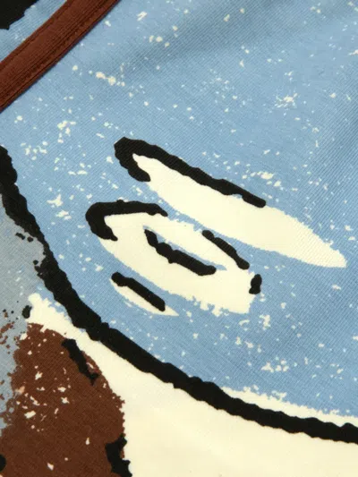 Aape By A Bathing Ape Elasticated Abstract-print Boxer In Multi