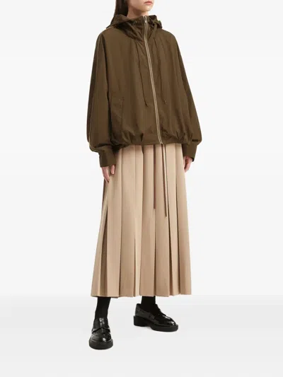 B+ab Hooded Drawstring Jacket In Brown