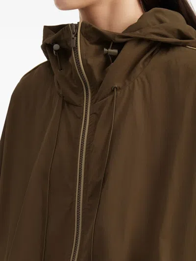 B+ab Hooded Drawstring Jacket In Brown