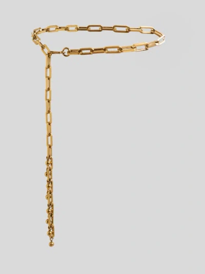 Etro Adjustable Chain Link Belt With Gold Finish