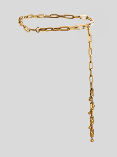 Etro Adjustable Chain Link Belt With Gold Finish