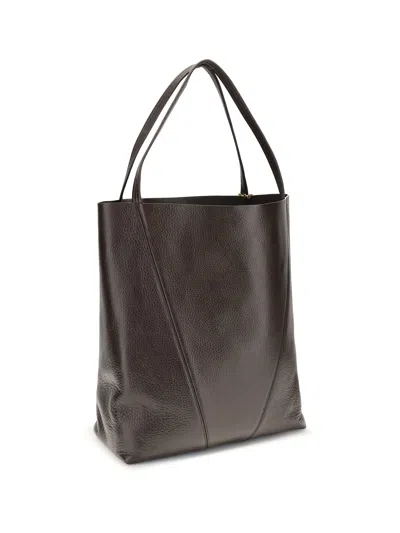 Chloé Spin Large Tote Bag In Brown
