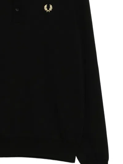 Fred Perry Logo-embroidered Polo Shirt In Black