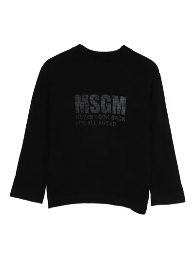 Msgm Kids Sweaters Black In Black