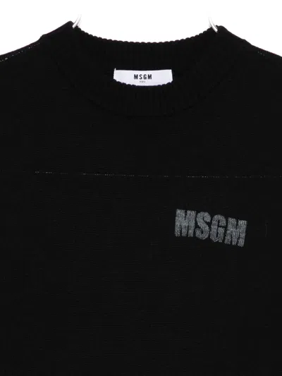 Msgm Kids Sweaters Black In Black