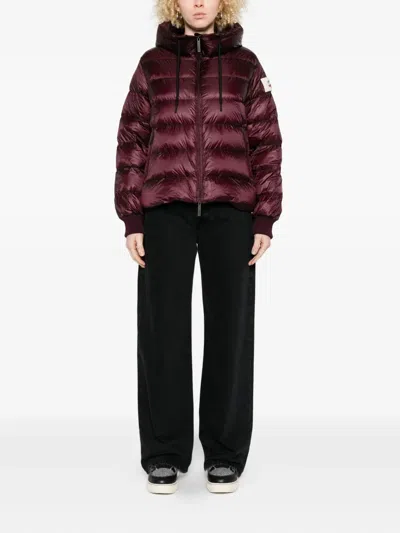 After Label Quilted Short Jacket With Adjustable Hood In White