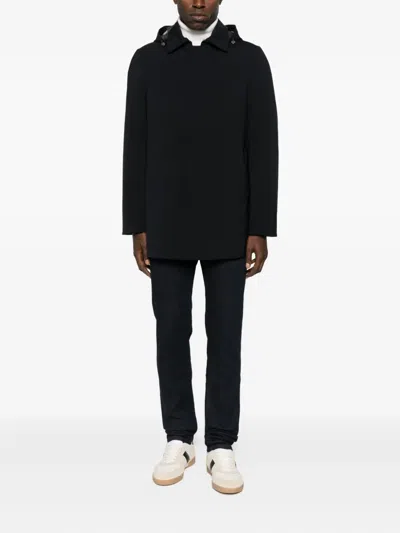 Montecore Hooded Buttoned Jacket In Blue
